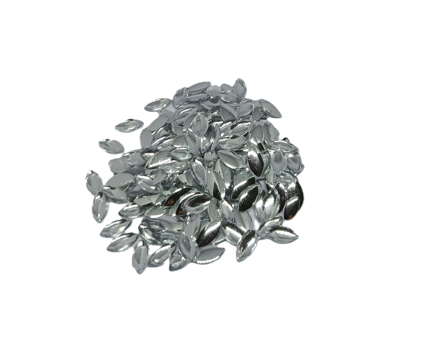 Glau - Premium Acrylic Flatback Rhinestone Combo (25 Colours, Marquise 5x10mm)