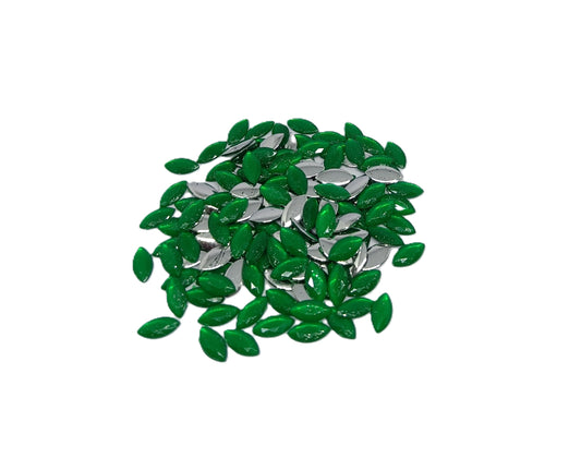 Glau - Marquise Rhinestone (5x10mm) | Leaf Green