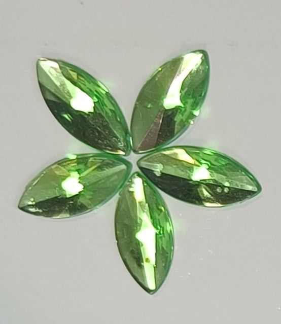 Premium Acrylic Flatback Rhinestone Combo (17 Colours, Marquise large 7x15mm)