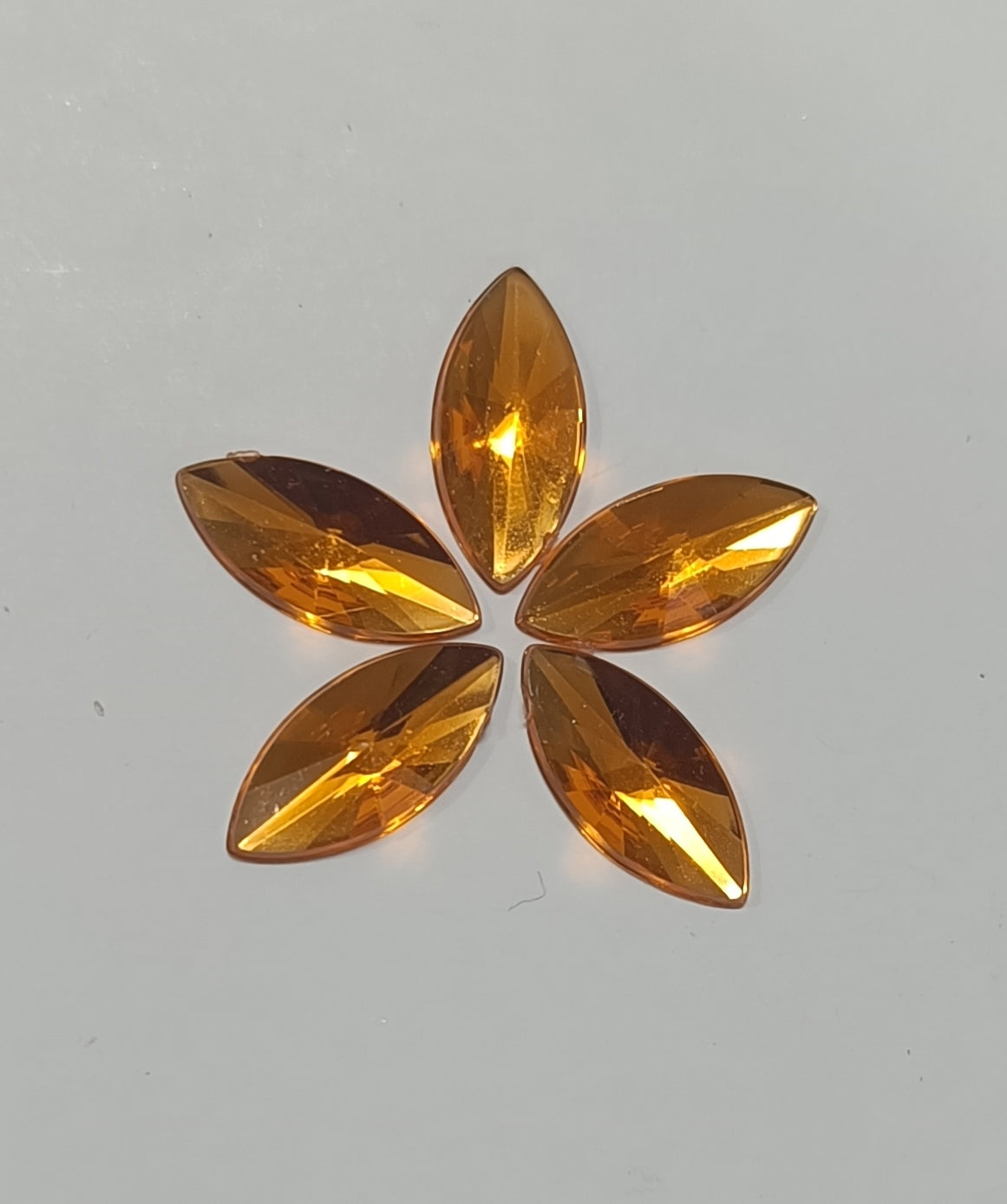 Rhinestone - Marquise (Large 7x15mm) | Bright Orange