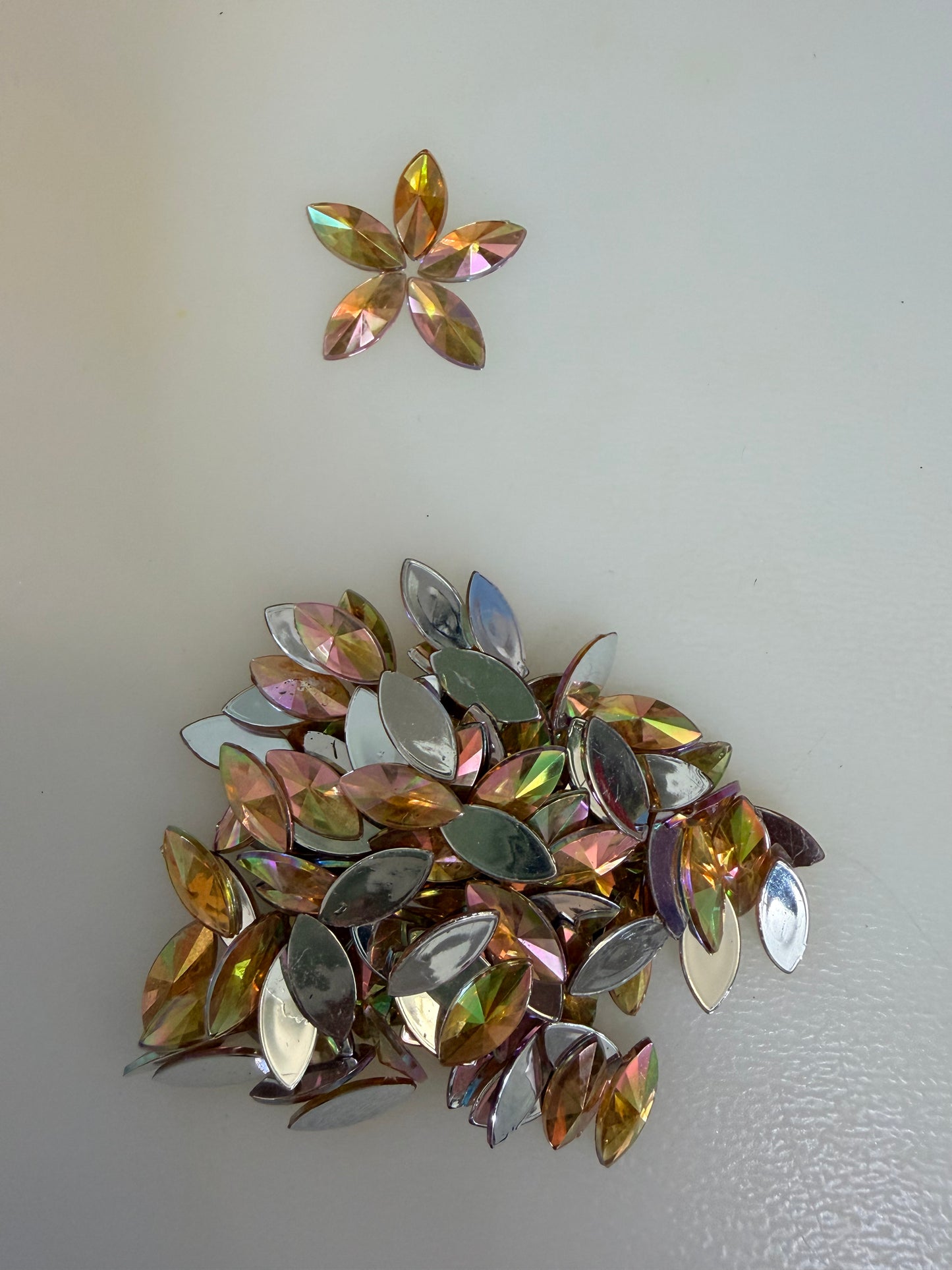 Rainbow Rhinestones - Marquise / Horse Eye / Petal Shape (7x15mm large)