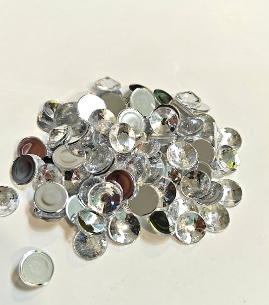 Rhinestone - Round (medium - 10mm) | Clear White