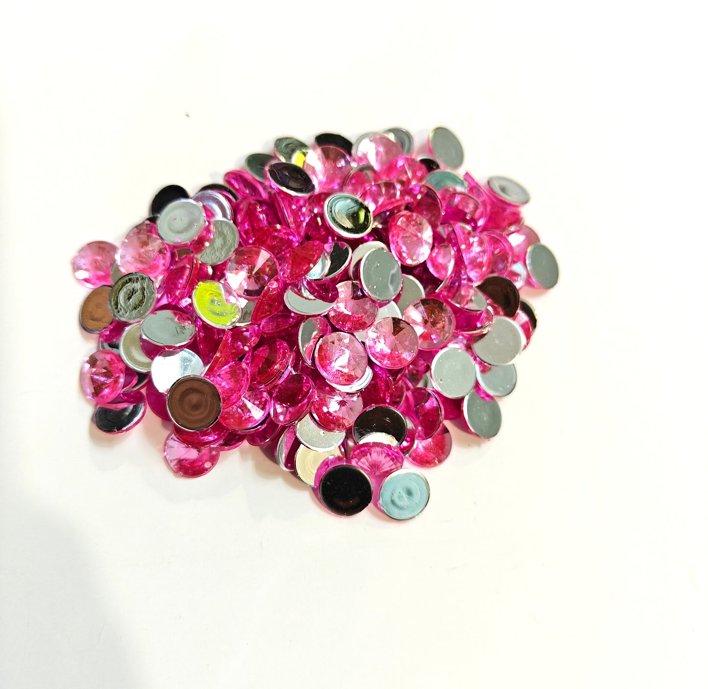 Rhinestone - Round (medium - 10mm) | Light Pink