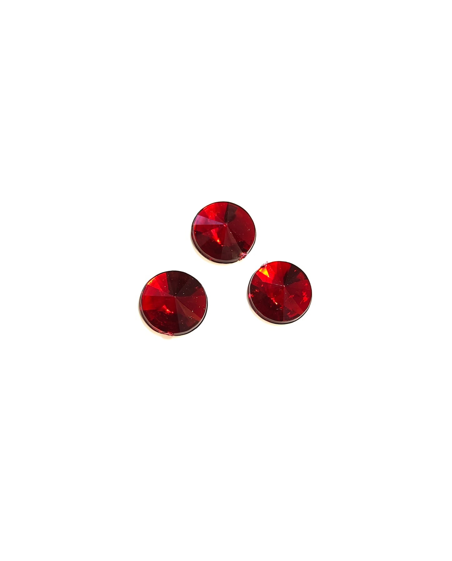 Rhinestone - Round (medium - 10mm) | Red Maroon