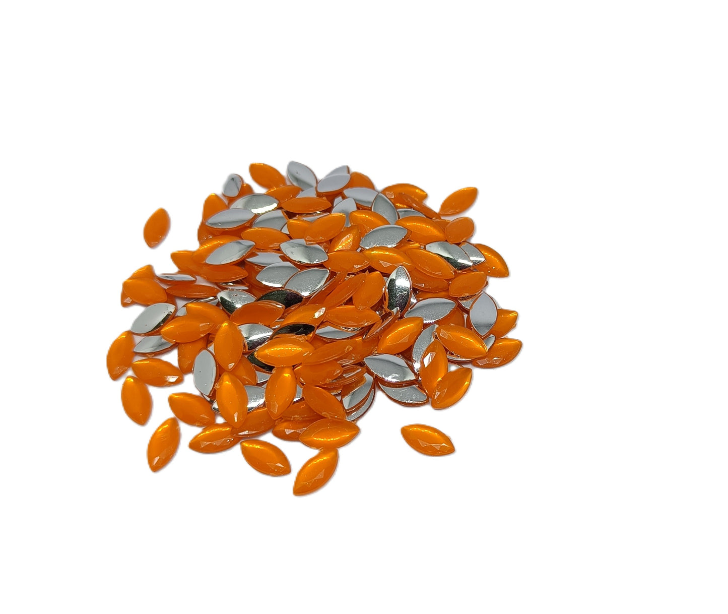 Glau - Premium Acrylic Flatback Rhinestone Combo (25 Colours, Marquise 5x10mm)