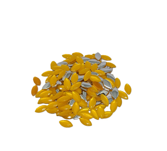 Glau - Marquise Rhinestone (5x10mm) | Saffron Yellow
