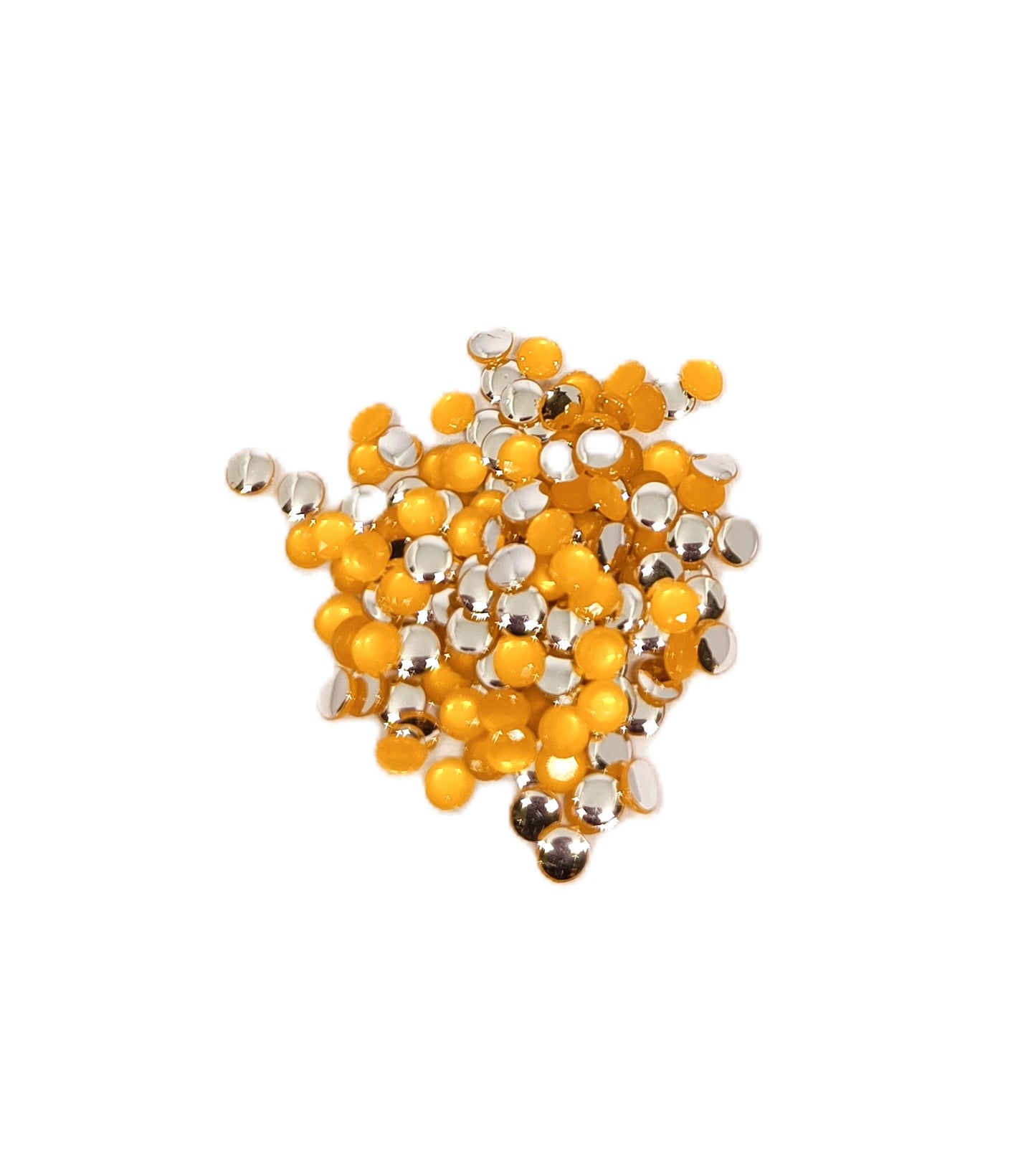 Glau - Round Rhinestone (4mm) | Saffron Yellow