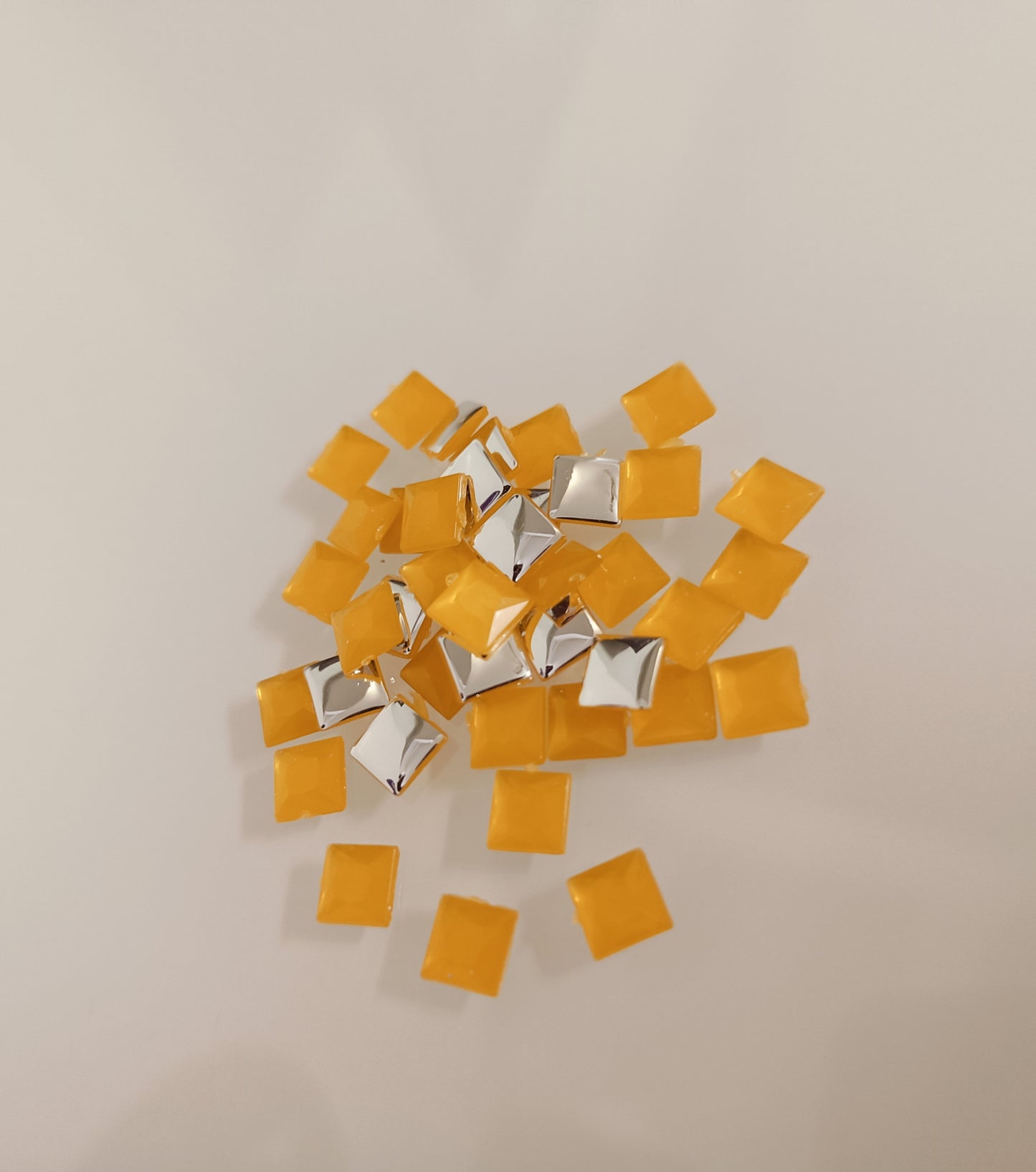 Glau - Square Rhinestone (6mm) | Saffron Yellow