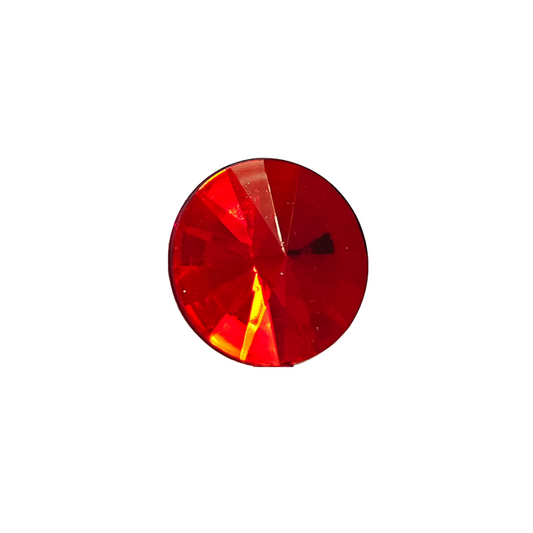 Rhinestone - Round (large - 20mm) | Bright Red