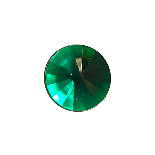 Rhinestone - Round (large - 20mm) | Forest Green