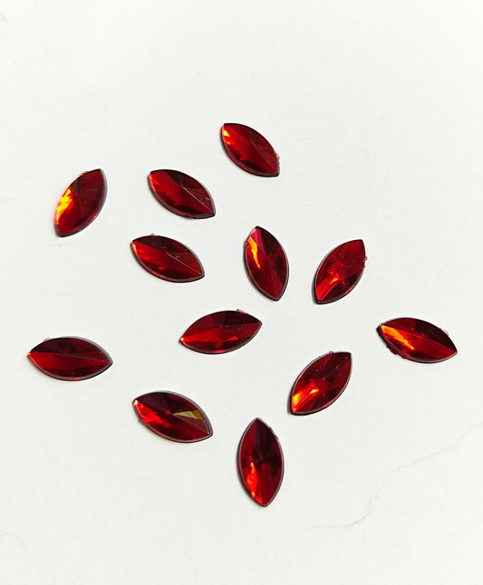 Rhinestone - Marquise (small - 5x10mm) | Red Maroon