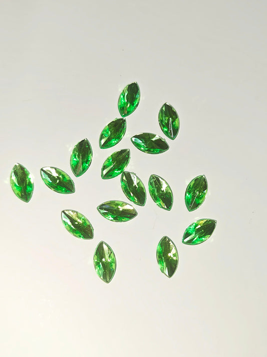 Rhinestone - Marquise (small - 5x10mm) | Light Green