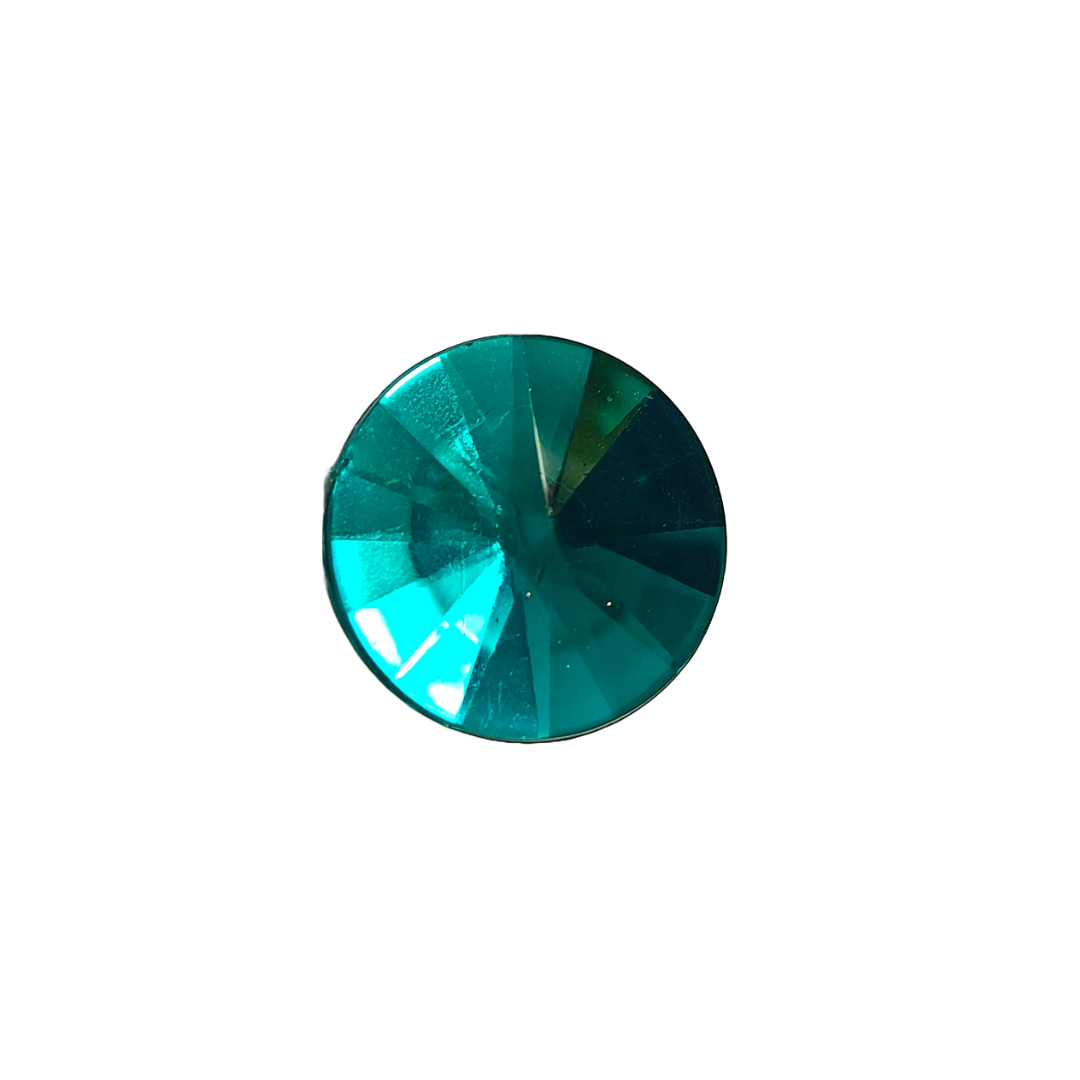 Rhinestone - Round (large - 20mm) | Teal Blue