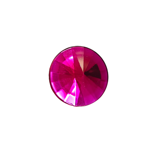Rhinestone - Round (large - 20mm) | Dark Pink