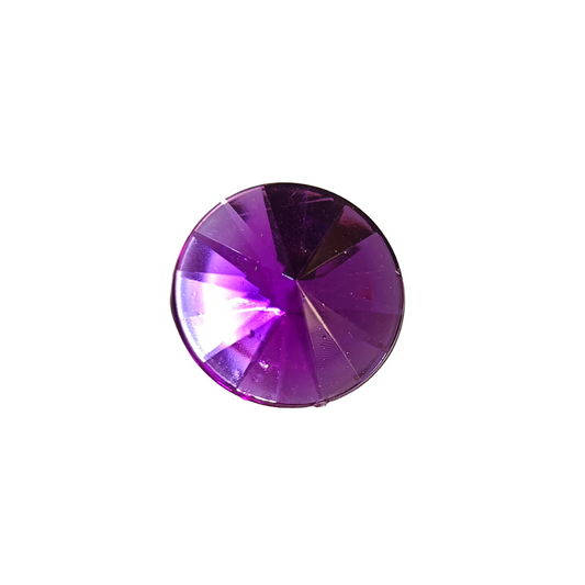 Rhinestone - Round (large - 20mm) | Purple