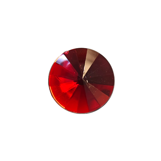 Rhinestone - Round (large - 20mm) | Red Maroon