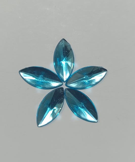 Rhinestone - Marquise (Large 7x15mm) | Sky Blue