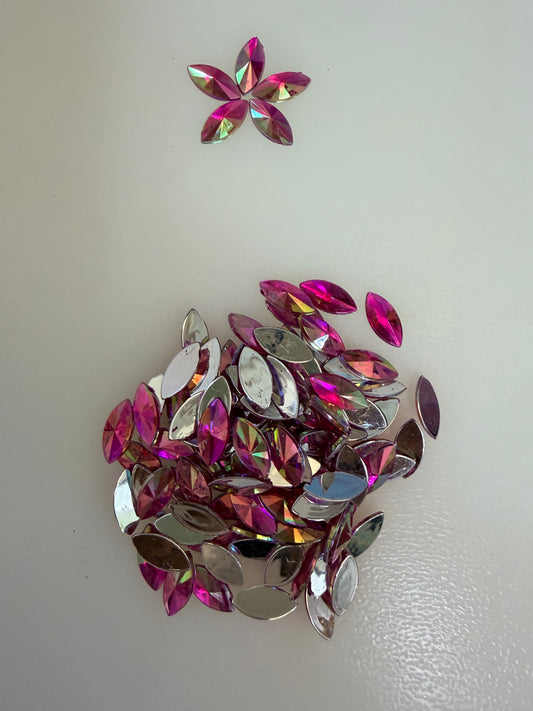 Rainbow Rhinestones - Marquise / Horse Eye / Petal Shape (7x15mm large)