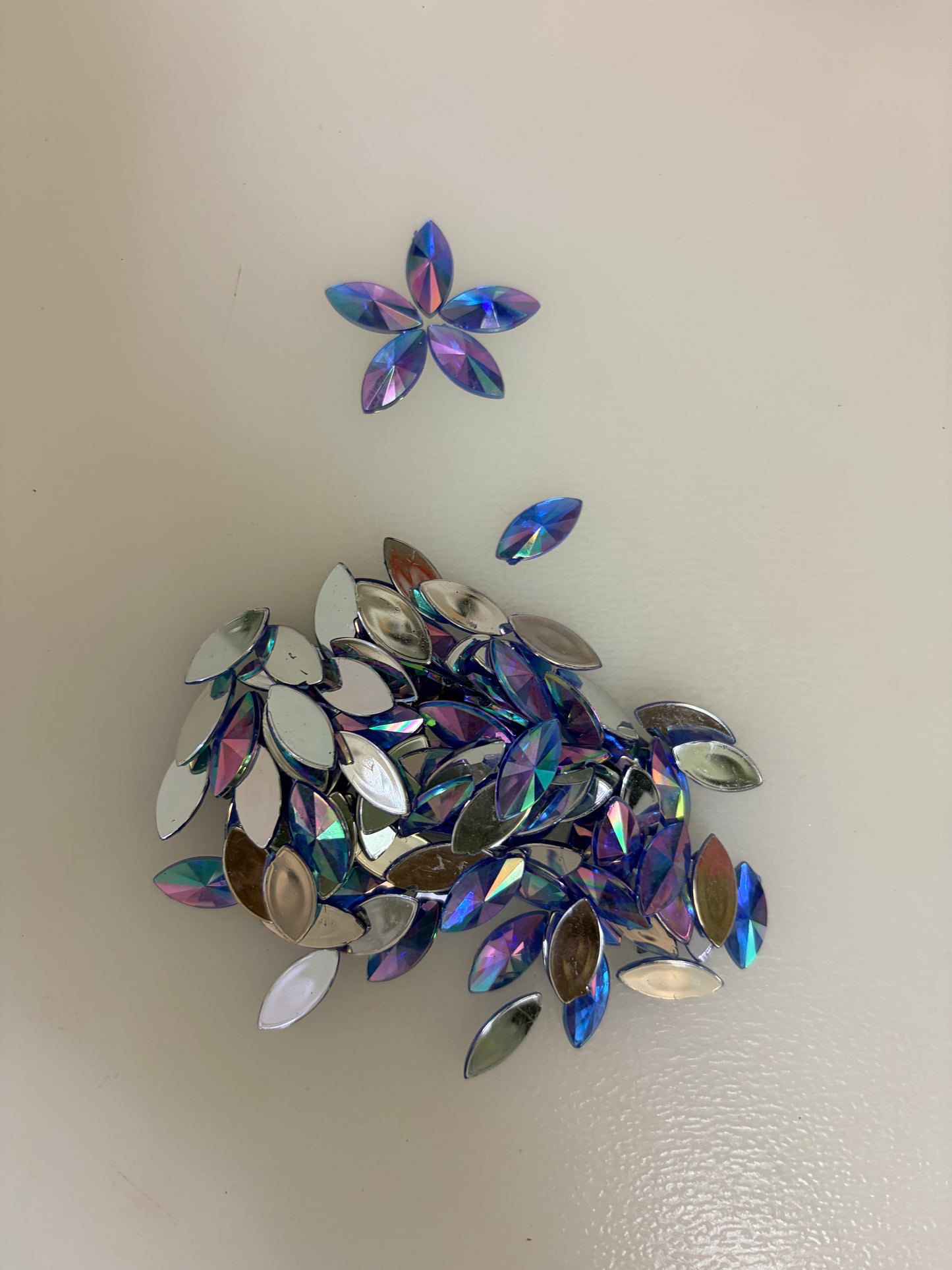 Rainbow Rhinestones - Marquise / Horse Eye / Petal Shape (7x15mm large)