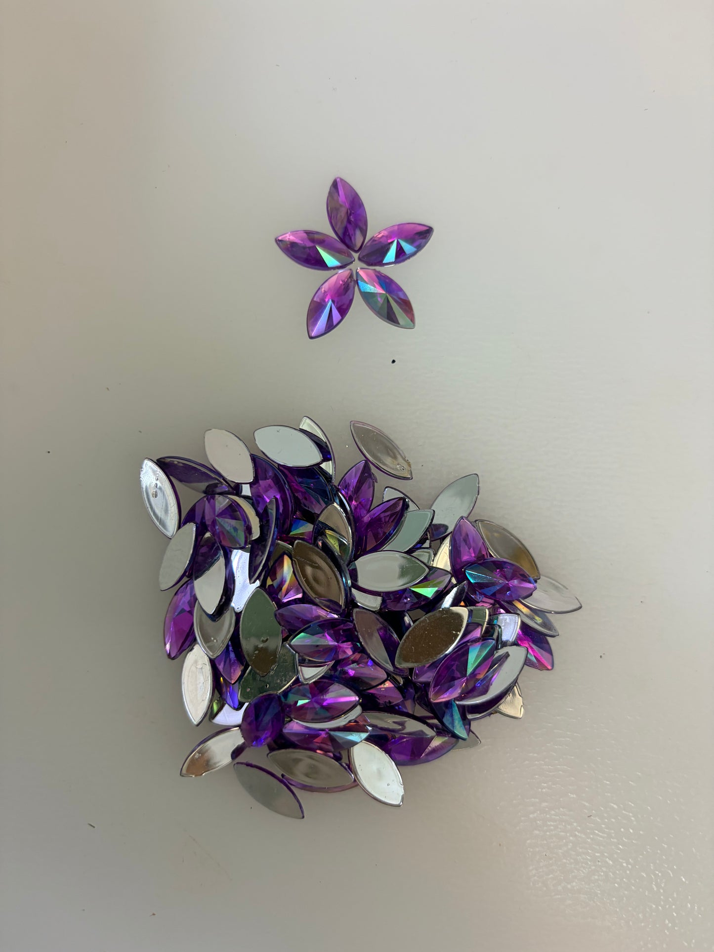 Rainbow Rhinestones - Marquise / Horse Eye / Petal Shape (7x15mm large)
