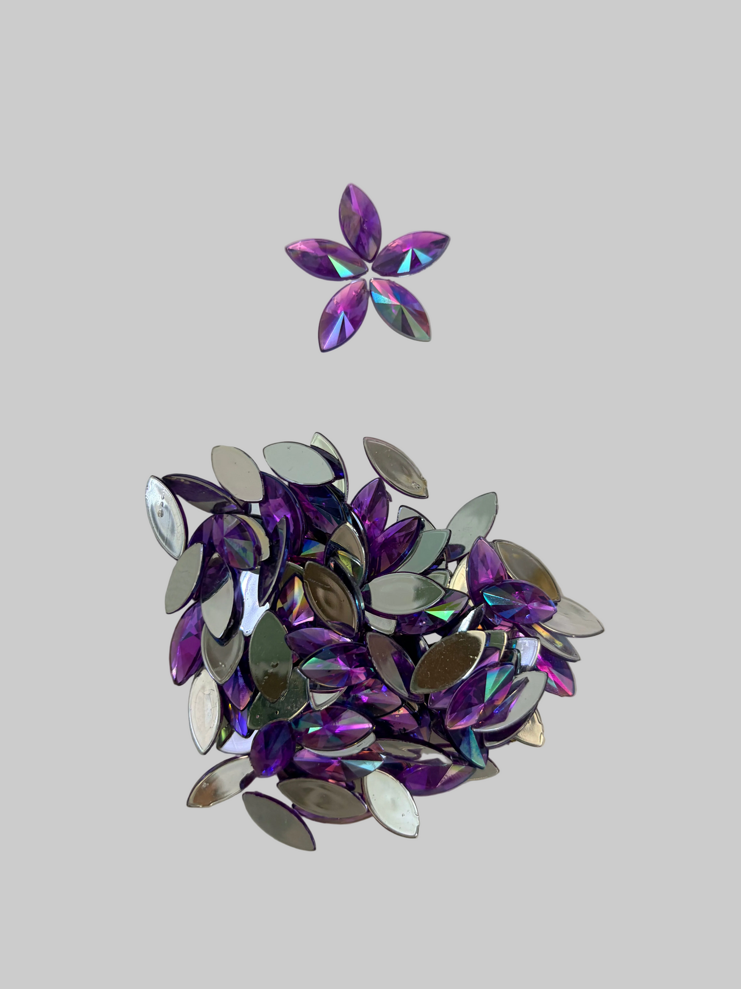 Rainbow Rhinestones - Marquise / Horse Eye / Petal Shape (7x15mm large)