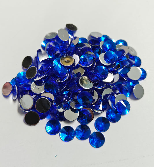 Rhinestone - Round (medium - 10mm) | Royal Blue