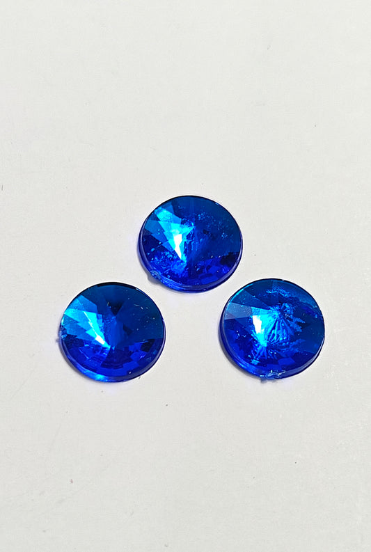 Rhinestone - Round (medium - 10mm) | Royal Blue