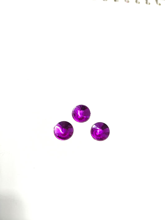 Rhinestone - Round (medium - 10mm) | Purple