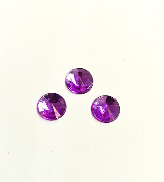 Rhinestone - Round (medium - 10mm) | Lavender
