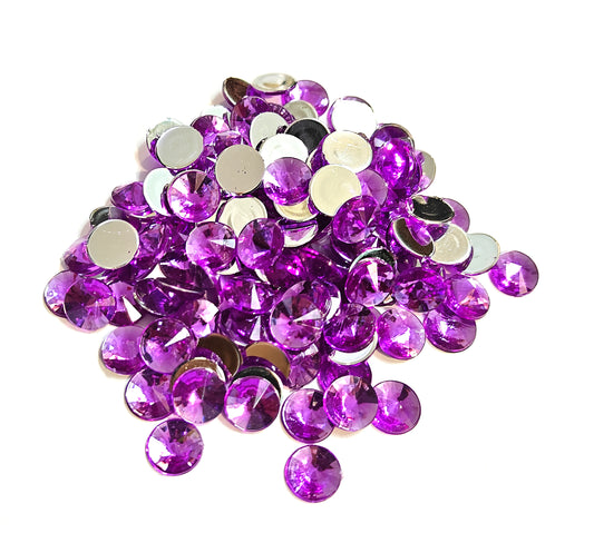 Rhinestone - Round (medium - 10mm) | Lavender