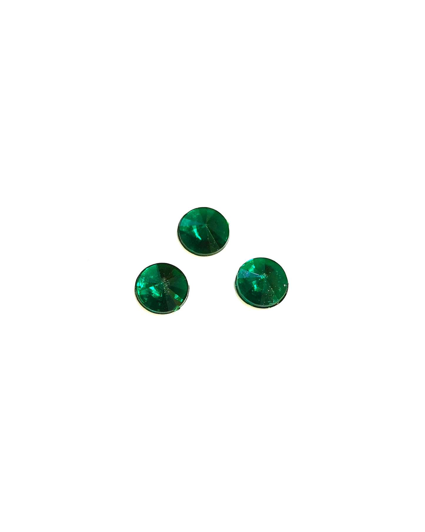 Rhinestone - Round (medium - 10mm) | Forest Green