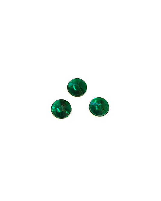 Rhinestone - Round (medium - 10mm) | Forest Green
