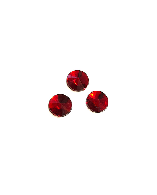 Rhinestone - Round (medium - 10mm) | Red Maroon