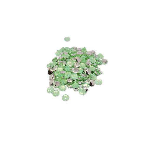 Glau - Round Rhinestone (4mm) | Mint Green