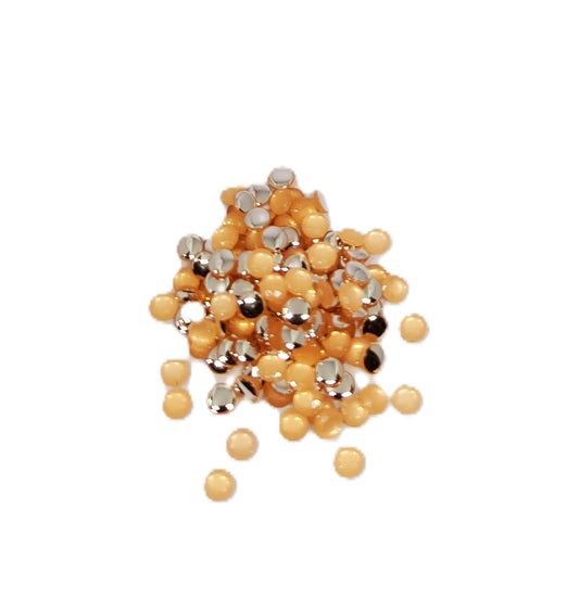 Glau - Round Rhinestone (4mm) | Pastel Peach