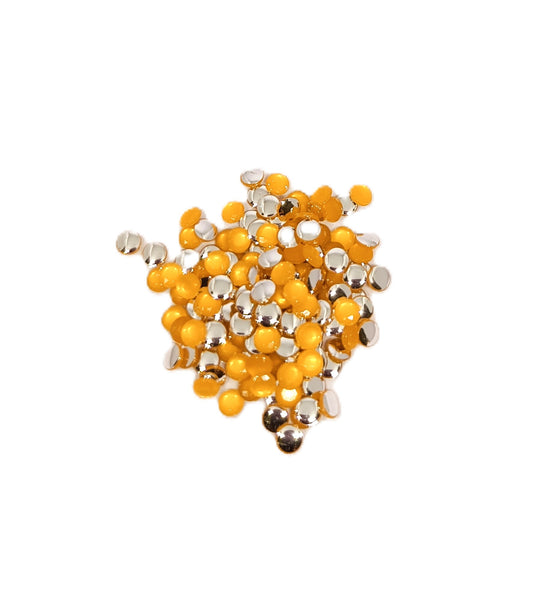 Glau - Round Rhinestone (4mm) | Saffron Yellow