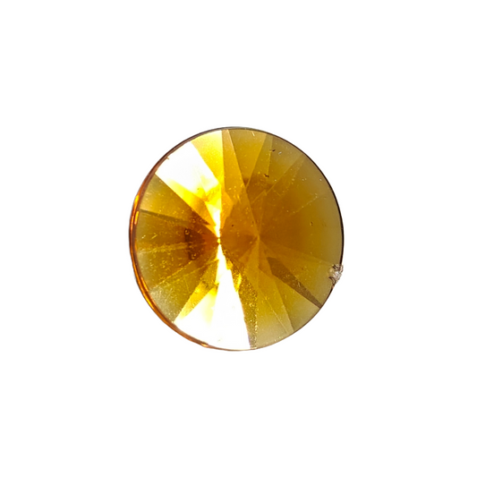 Rhinestone - Round (large - 20mm) | Golden Yellow