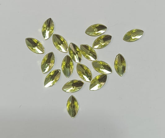 Rhinestone - Marquise (small - 5x10mm) | Lemon Yellow