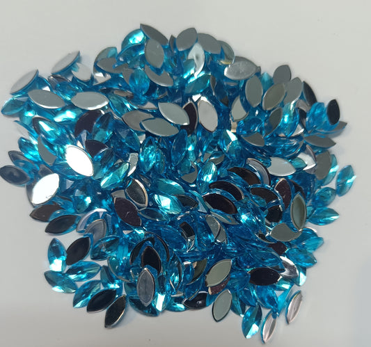 Rhinestone - Marquise (Large 7x15mm) | Sky Blue