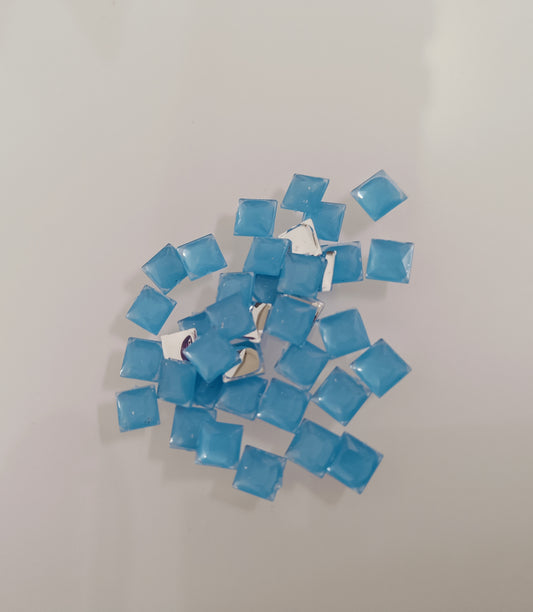 Glau - Square Rhinestone (6mm) | Ocean Blue