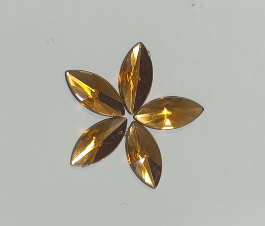 Rhinestone - Marquise (Large 7x15mm) | Golden Yellow