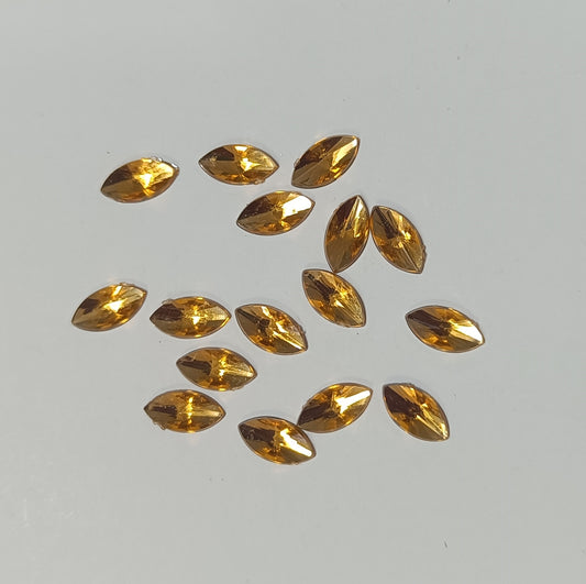 Rhinestone - Marquise (small - 5x10mm) | Golden Yellow
