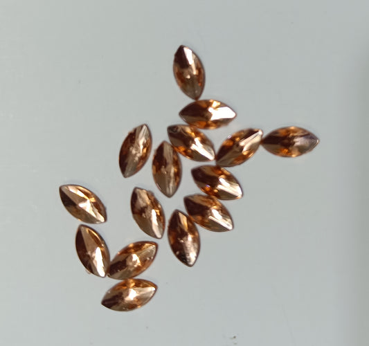 Rhinestone - Marquise (small - 5x10mm) | Rose Gold