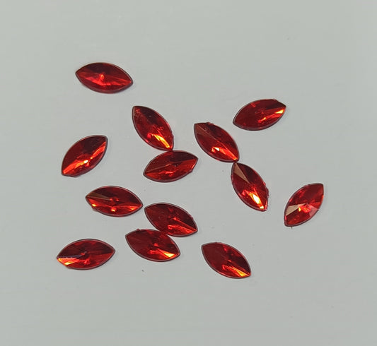 Rhinestone - Marquise (small - 5x10mm) | Bright Red