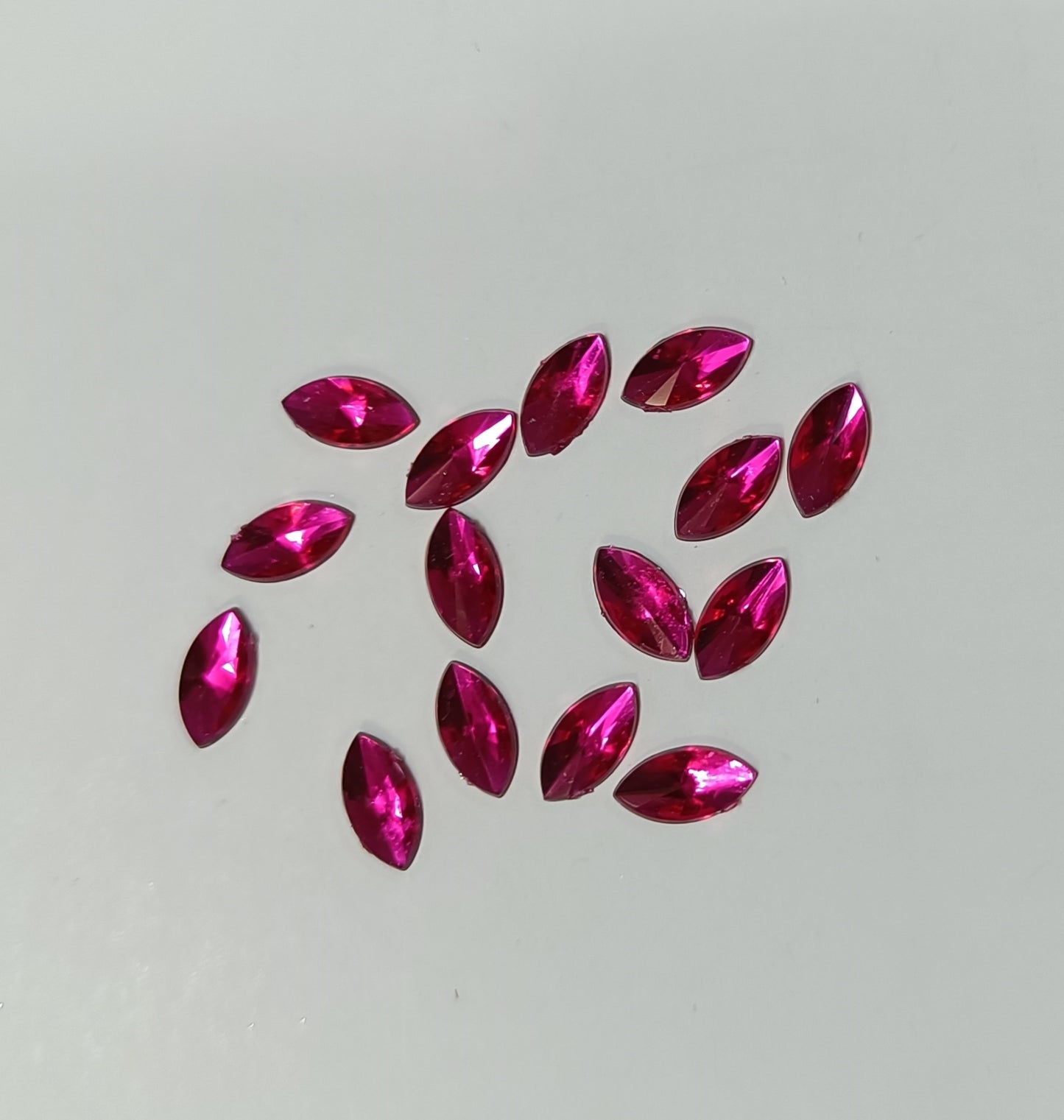 Premium Acrylic Flatback Rhinestone Combo (18 Colours, Marquise small 5x10mm)