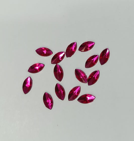 Rhinestone - Marquise (small - 5x10mm) | Dark Pink
