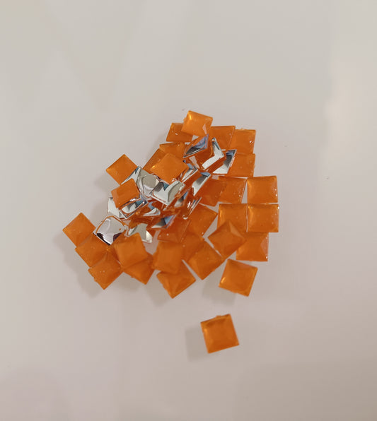 Glau - Square Rhinestone (6mm) | Pumpkin Spice
