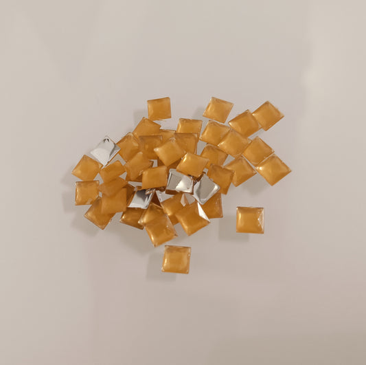 Glau - Square Rhinestone (6mm) | Sunset Yellow