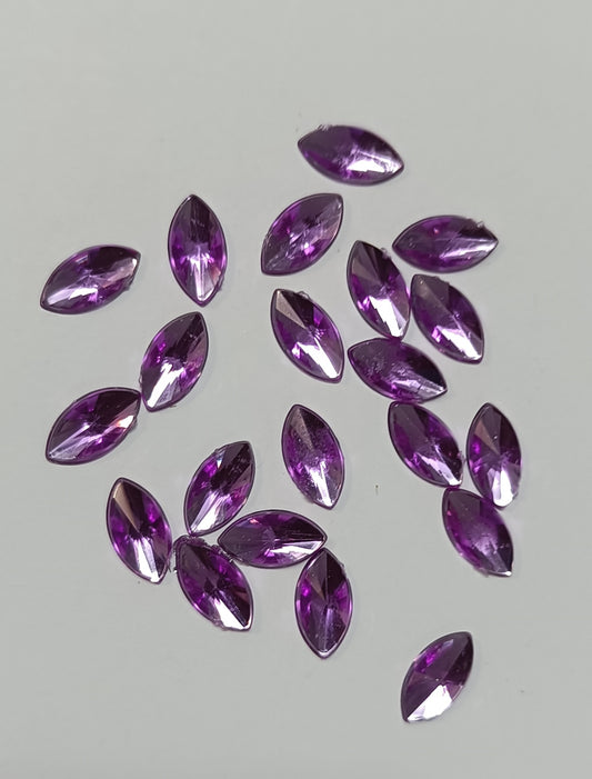 Rhinestone - Marquise (small - 5x10mm) | Purple